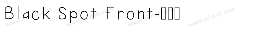 Black Spot Front字体转换